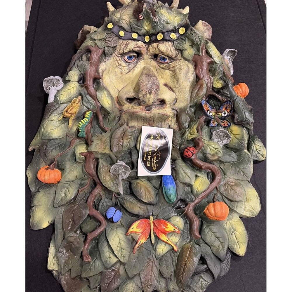 Authentic Vintage Mario Chiodo Signature Series Giant Forest Wizard Latex Mask